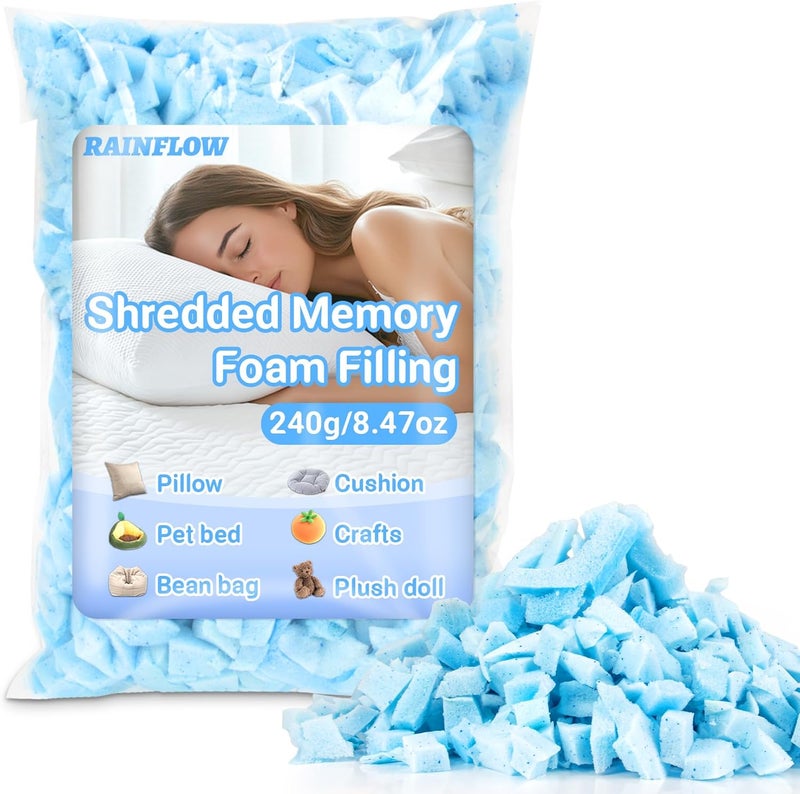 Rainflow Shredded Memory Foam Filling-6.35oz Bean Bag Filler,Soft and Convenient Memory Foam Pillow Stuffing for Couch Pillow Cushion Dog Bed Arts Crafts - Image 1